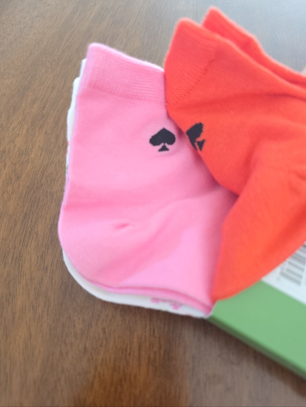 Kate Spade Pack of 3 Quarter Ankle Socks Floral Cream Pink Orange NWT - Picture 3 of 6
